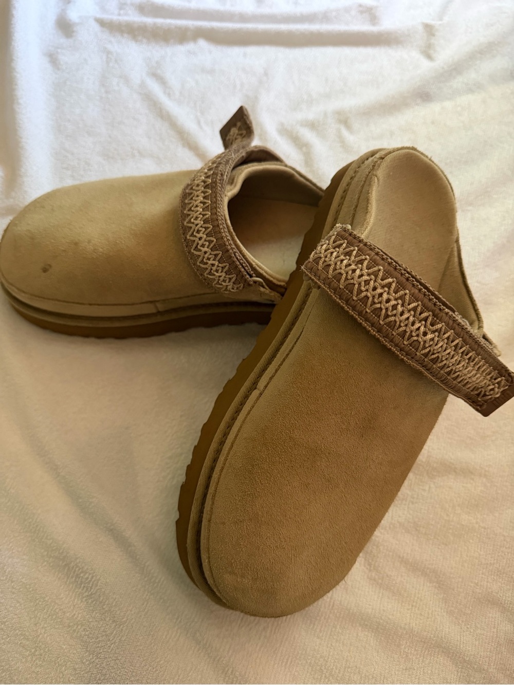 Ugg Tan Slip-On Comfort Shoes with Adjustable Strap